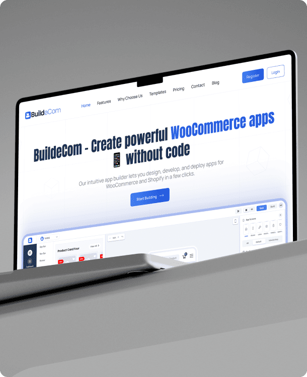 BuildeCom no-code app builder interface